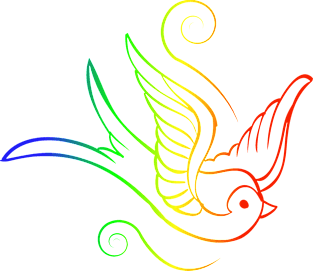 Rainbow Dove for peace in the world Magnet