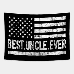 Father's Day Best Uncle Ever with US American Flag Tapestry