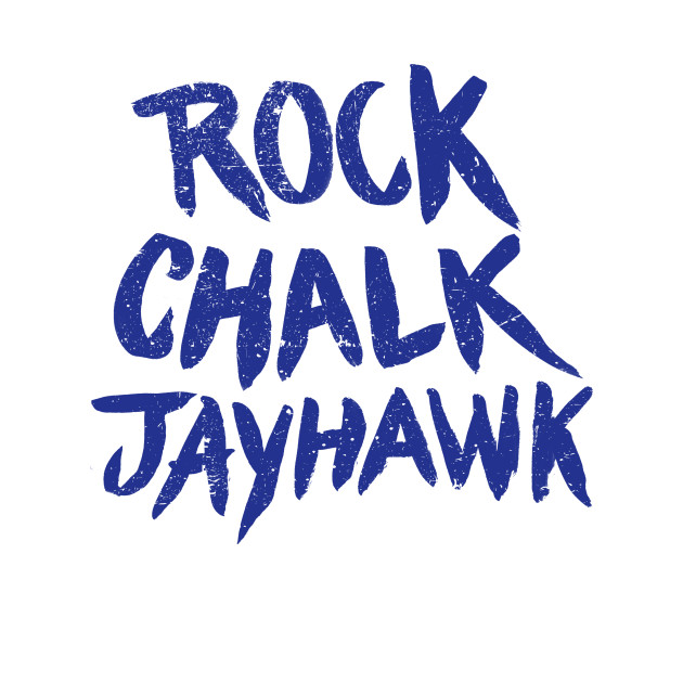 Rock Chalk Jayhawk Handtype Tapestry TeePublic