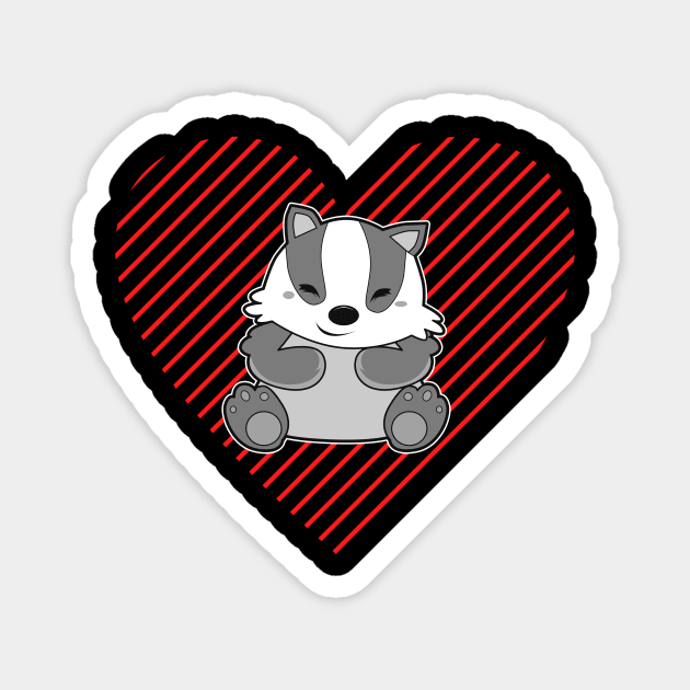 Badger Love Magnet by Imutobi