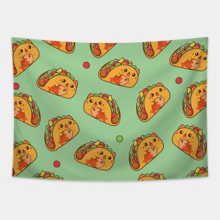 Tacocat pattern green Tapestry