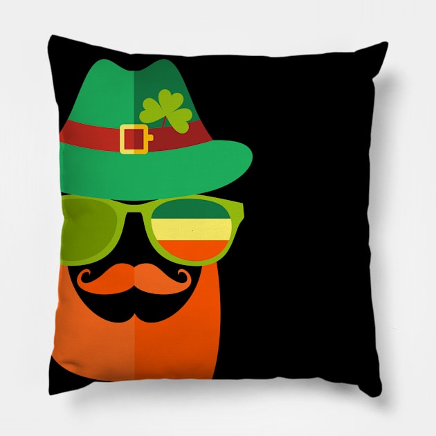 Irish Guy Character Saint Patricks Day Humor Pillow by creative