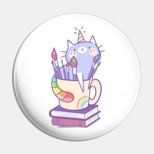 Caticorn Artist Pin