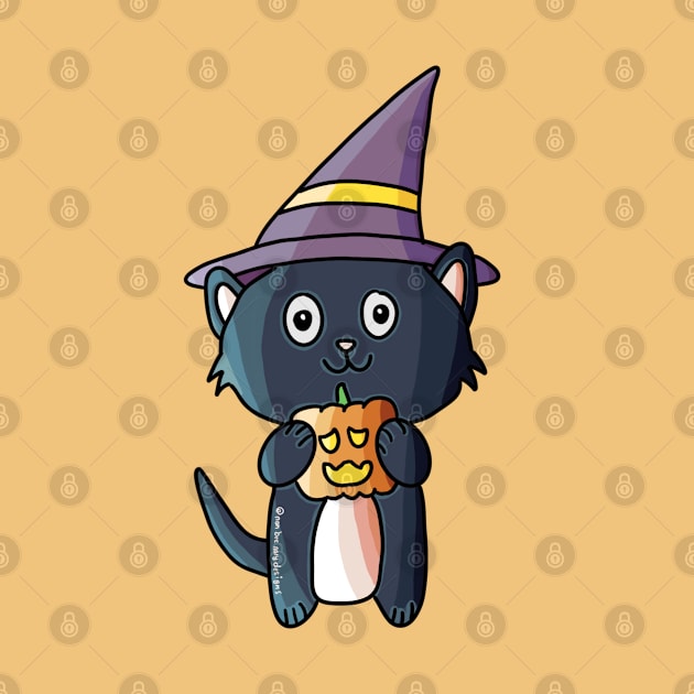 Spooky Halloween Kitty by nonbeenarydesigns