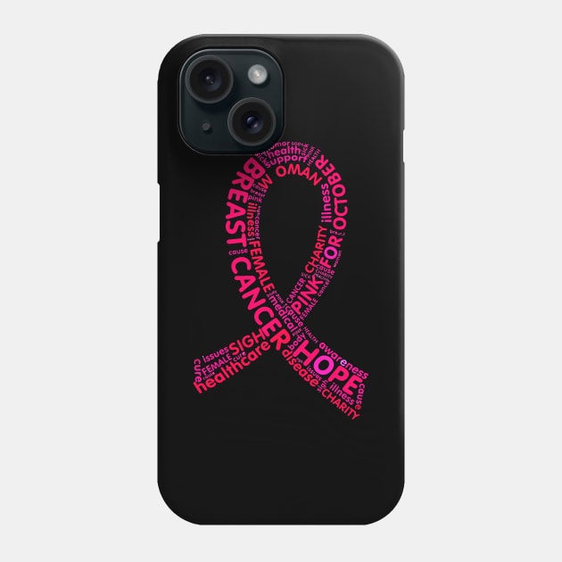 'Breast Cancer Sign' Cancer Awareness Shirt Phone Case by ourwackyhome