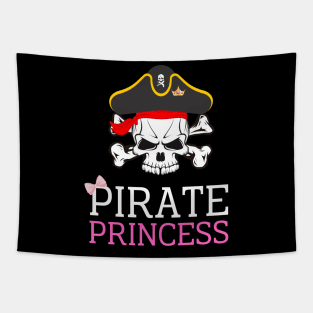 Pirate Princess Skull Girl Halloween Costume Tapestry