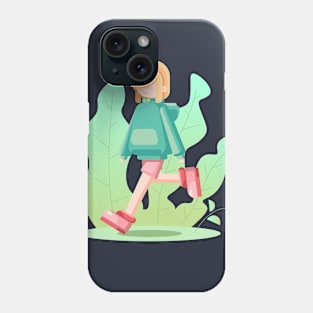 Cheerful Running Girl Phone Case