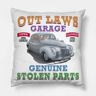 Outlaws Garage Classic Car Hot Rod Novelty Gift Pillow