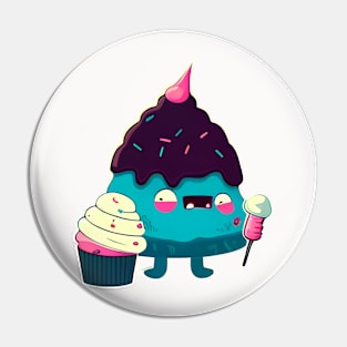 Cupcake Monster Pin