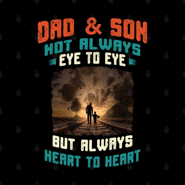 Dad and Son Not Always Eye to Eye But Always Heart to Heart by Global Creation