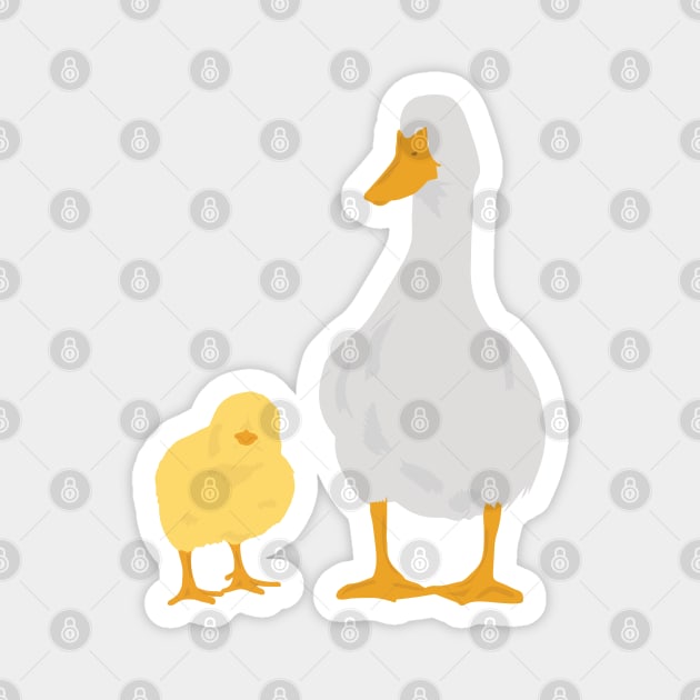 chick and duck Magnet by seem illustrations 