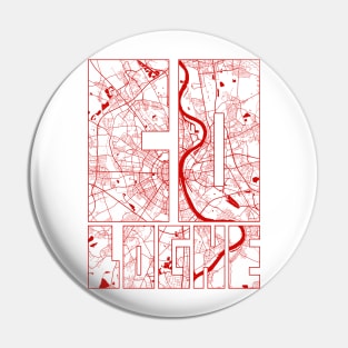 Cologne, Germany City Map Typography - Oriental Pin