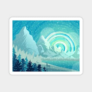 Winter snowy landscape Magnet