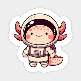 super cute axolotl astronaut Magnet