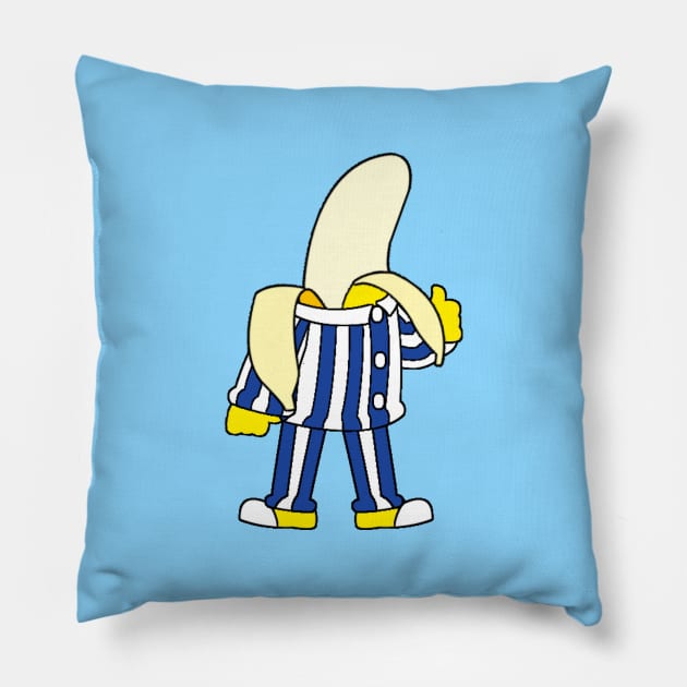 Banana in Pijamas Funny Humor Pillow by LuisP96