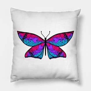 Fly With Pride: Androgyne Flag Butterfly Pillow