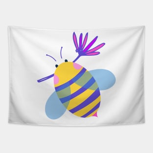 Honey Bee with Flower Tapestry