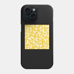 Simple Leaves on Yellow Phone Case