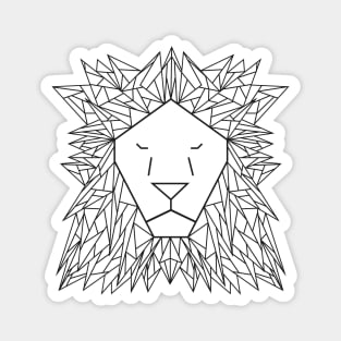 Geometric Lion No Colors Magnet