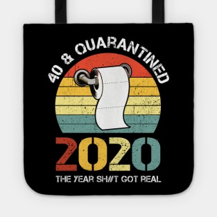 40 Quarantined 1980 Birthday Vintage Tote