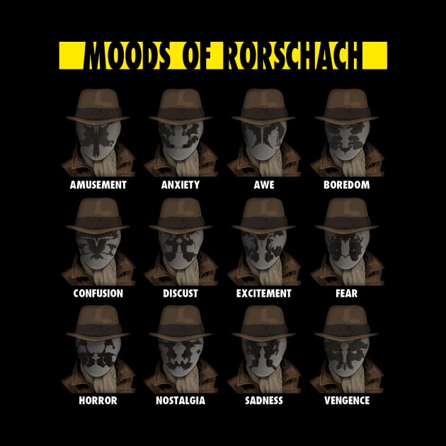 The Moods Of Rorschach Watchmen by Bevatron