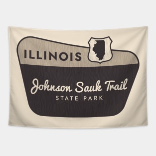 Johnson Sauk Trail State Park Illinois Welcome Sign Tapestry