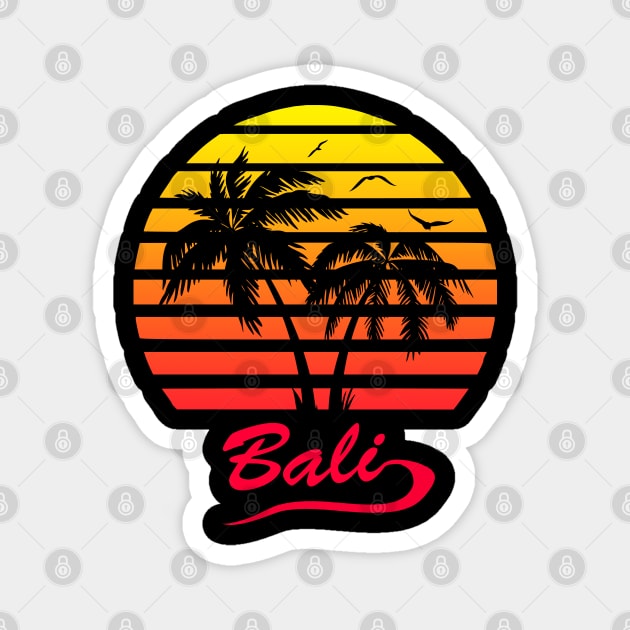 Bali 80s Sunset Magnet by Nerd_art