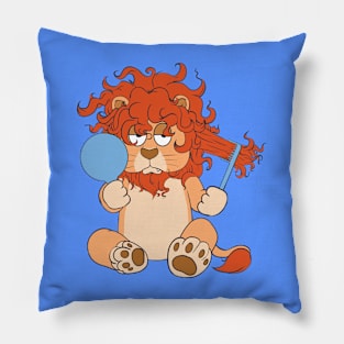 bad hair day plushie lion Pillow