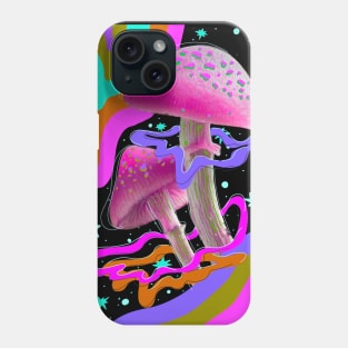 Tune in Drop Out - Retro Mushroom Design Phone Case