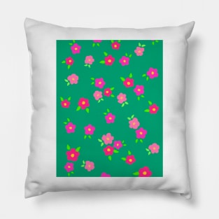 Spring Vibes (Green Background) Pillow