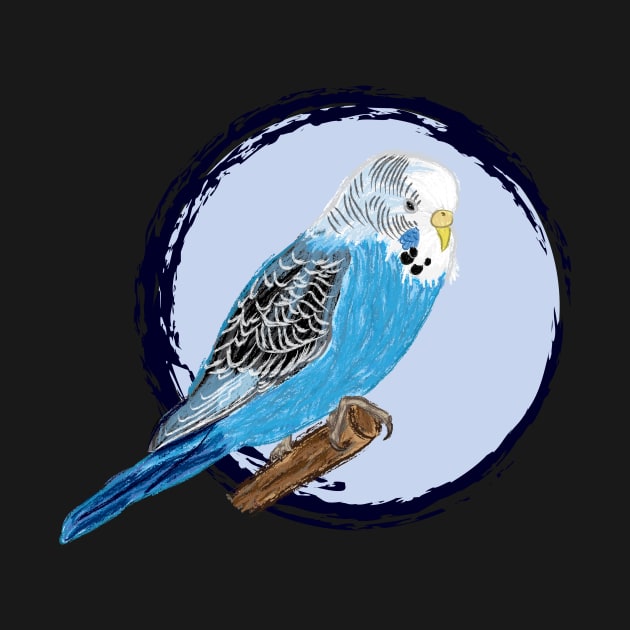 Nice Artwork showing a Blue Budgie II by JDHegemann