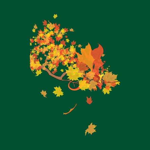 Autumn Leaves Dragon by Taellosse