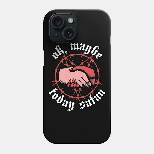 Ok, Maybe Today Satan - Funny Retro Vintage Halloween Phone Case by OrangeMonkeyArt