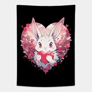 Cute Love Bunny Easter Valentine Tapestry