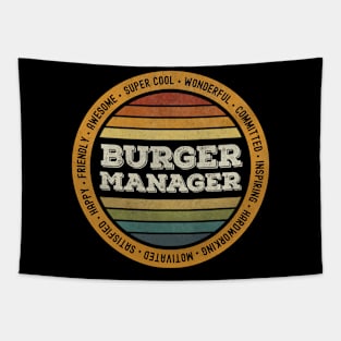 BBQ Lover Burger Manager Tapestry