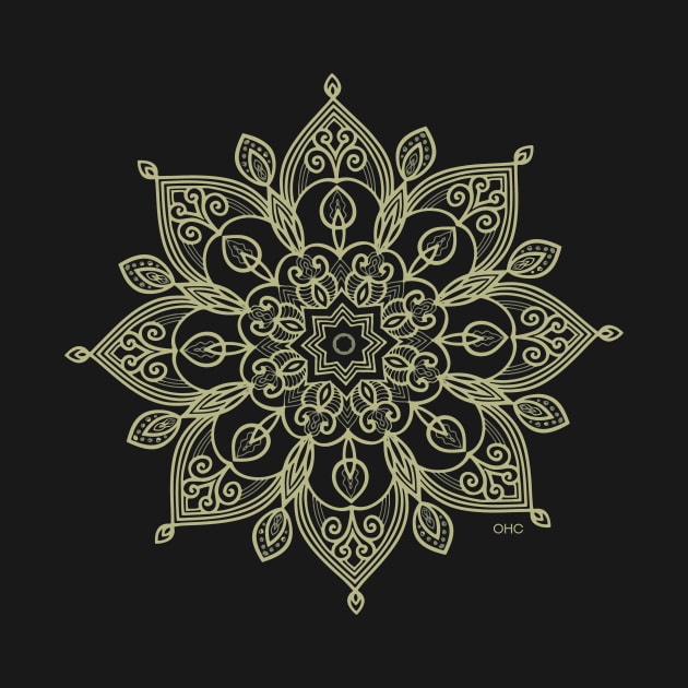 Mandala Circle Gold Flower OHC by Odd Hourz Creative