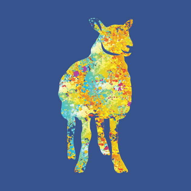 Cool sheep lamb goat color T-shirt - Colorful - T-Shirt