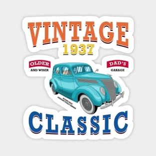 Vintage Classic Car Garage Hot Rod Novelty Gift Magnet