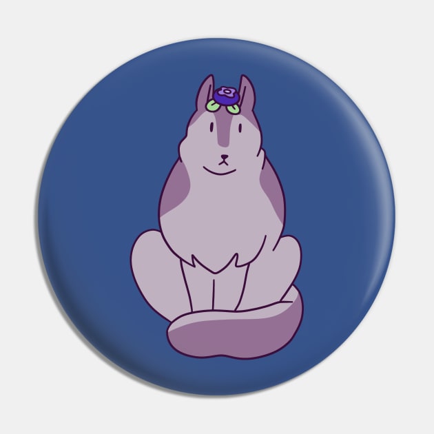 Blueberry Wolf Pin by saradaboru