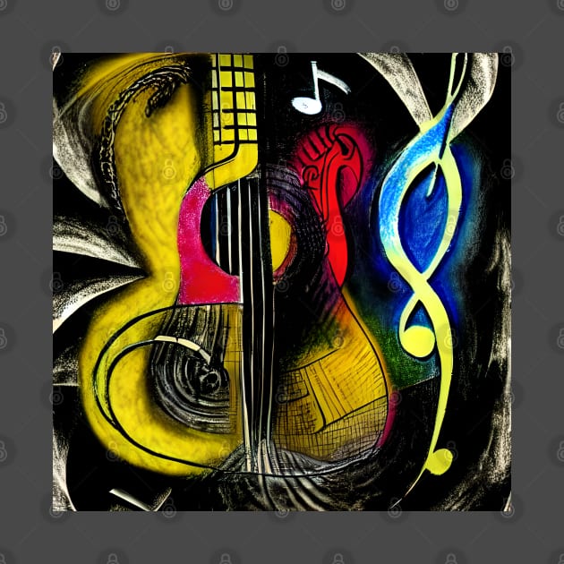 Abstract Image Of Musical Symbols by Musical Art By Andrew