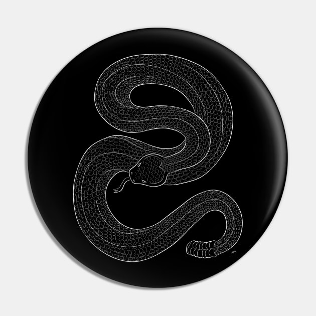 Rattlesnake Drawing (light version) Pin by KPC Studios