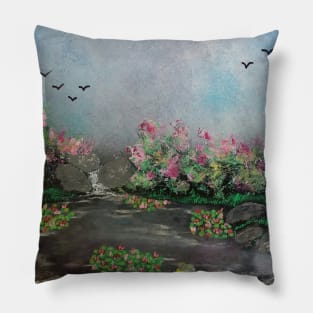 Water Lilly Garden Pillow