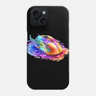 RGB Overload: A Graphic drawing of Gaming PC mouse Phone Case