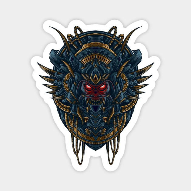 Devil samurai oni Magnet by vhiente