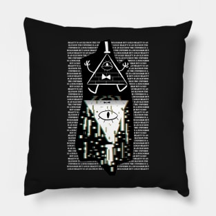 Cipher Glitch (words) Pillow