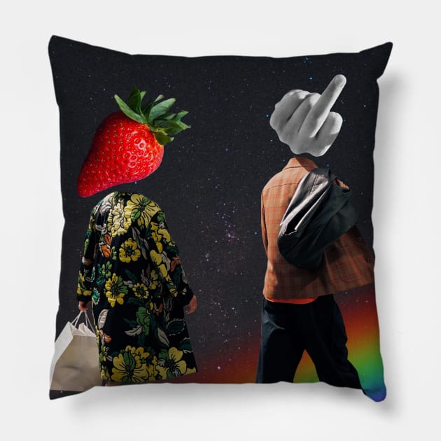 2 people, 2 perspectives Pillow by Kokeeneva