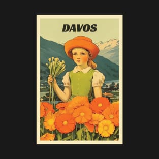 Davos, Switzerland, Travel Poster T-Shirt