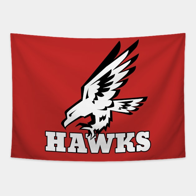 Hawks Mascot Tapestry by Generic Mascots