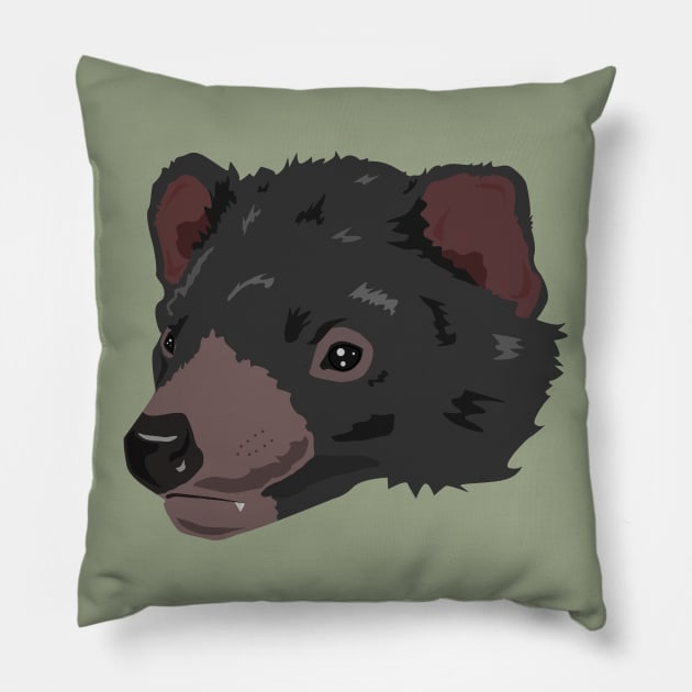 Tasmanian Devil Vector Pillow by TaliDe