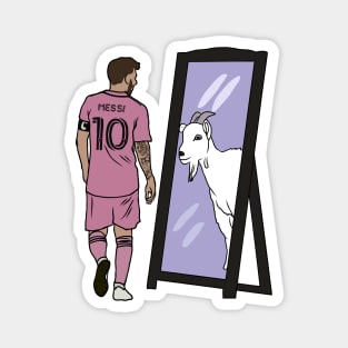 Leo Messi Mirror GOAT Miami Magnet